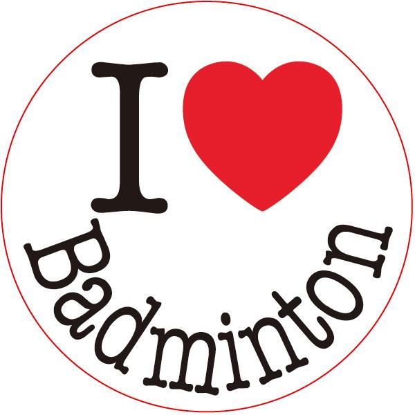�y�X�֑��������z�I���W�i���X�e�b�J�[ �o�h�~���g�� I Love Badminton (2���g) STICKER-104