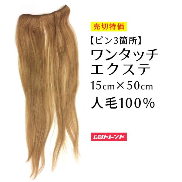 ワンタッチ エクステ 人毛 100 ストレート ヘア エクステンション 幅15cm 長さ50cm St 渋谷トレンド Yahoo 店 通販 Yahoo ショッピング