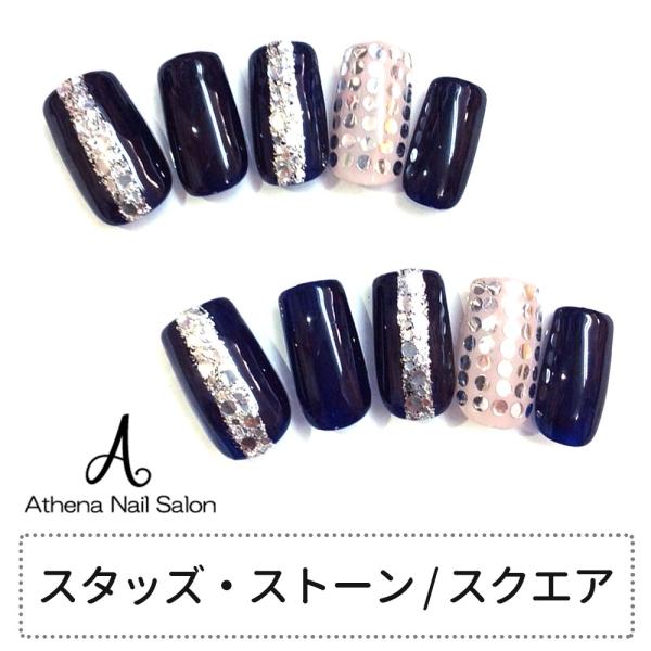 ネイルチップ ミラー スパンコール スクエア ハンドメイド 付け爪 Prettyfunnyballoons Com