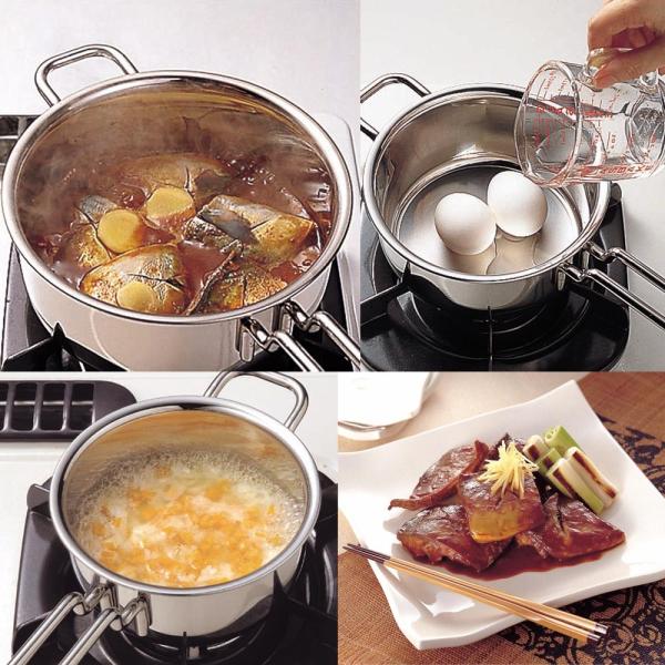 片手鍋 20cm 2.7L ステンレス製 日本製 GEO-20N ジオプロダクト ...