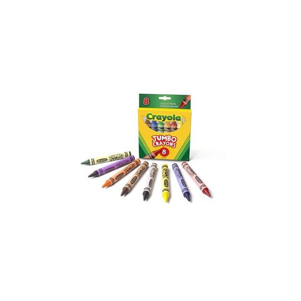 Crayola N Jumbo Crayons 8 W{N 8F 520389