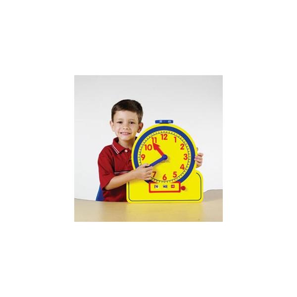 Learning Resources Primary Time TeacheriTMj 12-Hour Learning ClockiRj fW^AiO wKv fp LER 2996