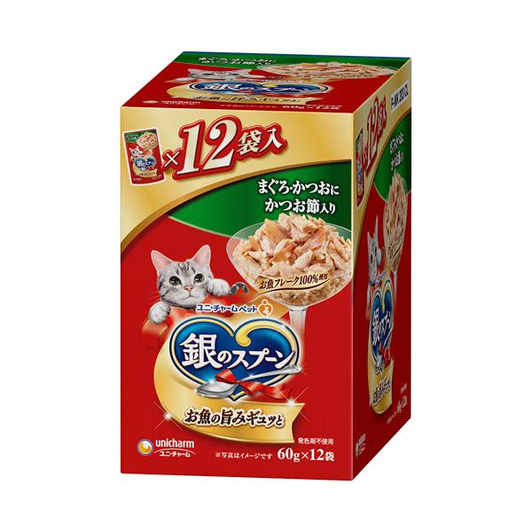 ユニ・チャーム 銀のスプーン パウチ まぐろ・かつおにかつお節入り