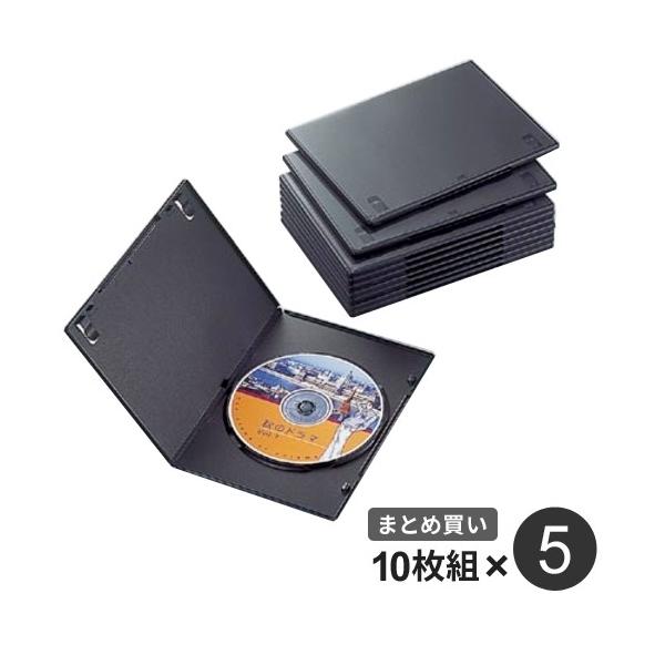 ܂Ƃߔ GR ELECOM XDVDg[P[X ubN 1[/10 5Zbg CCD-DVDS03BK