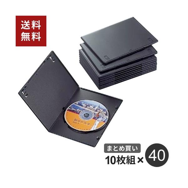 ܂Ƃߔ GR ELECOM XDVDg[P[X ubN 1[/10 40Zbg CCD-DVDS03BK