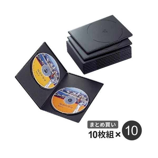 ܂Ƃߔ GR ELECOM DVDXg[P[X ubN 2[/10 10Zbg CCD-DVDS06BK