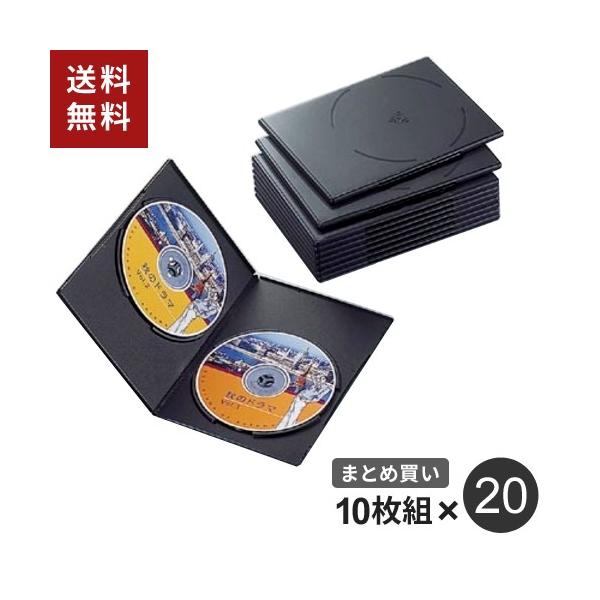 ܂Ƃߔ GR ELECOM DVDXg[P[X ubN 2[/10 20Zbg CCD-DVDS06BK