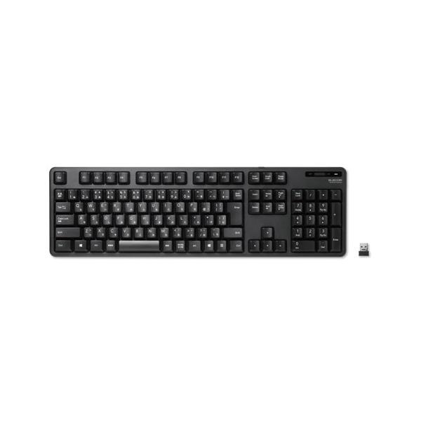 他サイト： エレコム ELECOM 無線フルキーボード ブラック TK-FDM106TXBKの商品画像