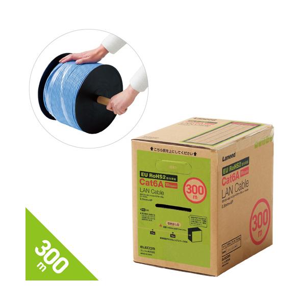 GR ELECOM pLANP[u 300m u[ P P[û RlN^Ȃ Cat6A LD-GPAL/BU300RS