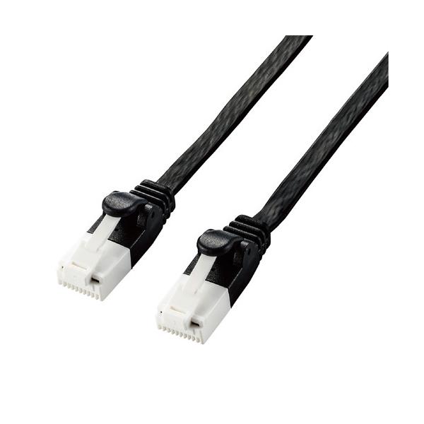 |Xg GR ELECOM LANP[u Cat6A c܂Ȃ tbg 5m ubN RJ45RlN^ 10Gbps RoHSwߏi10j LD-GFAT/BK50
