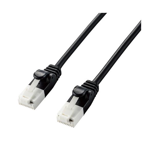 |Xg GR ELECOM LANP[u Cat6A 炩 c܂Ȃ 1m ubN RJ45RlN^ 10Gbps RoHSwߏi10j LD-GPAYT/BK10