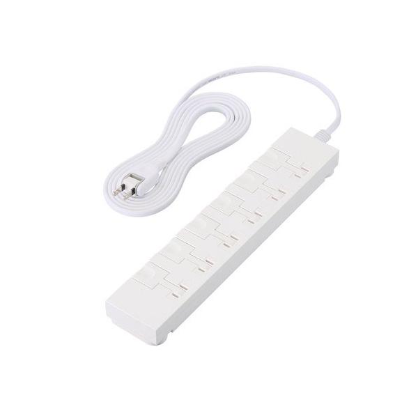 エレコム ELECOM 電源タップ 延長コード コンセント 3m 2P 6個口 絶縁