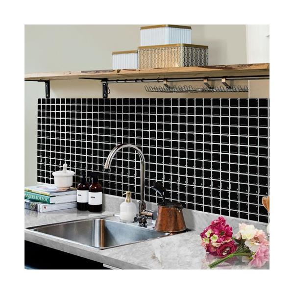 壁に簡単貼るだけキッチン・洗面所・水回りを素敵にする「モザイクタイルシール」 耐熱・防水だから安心■ 本製品は、透明で滑らかな本物のガラスタイルの雰囲気を再現しています。■ キッチン・洗面所・トイレなどを、お好みに合わせて手軽に装飾出来ます...