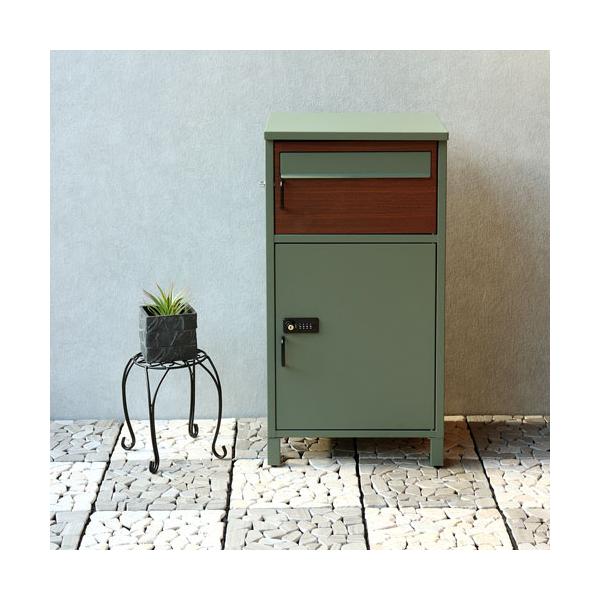 MOJYU 宅配ボックス付ポスト Bartolo バルトロ エバーグリーン