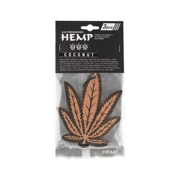 他サイト： HEMP ヘンプ ルームフレグランス エアーフレッシュナー ココナッツ 吊り下げ 3枚 NAX-052-003の商品画像