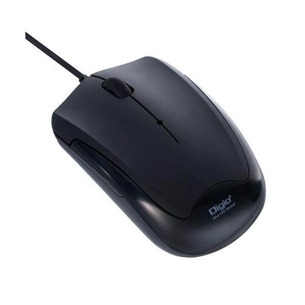 �i�J�o���V Digio2 �L���}�E�X 3�{�^�� �u���[LED �u���b�N MUS-UKT124BK
