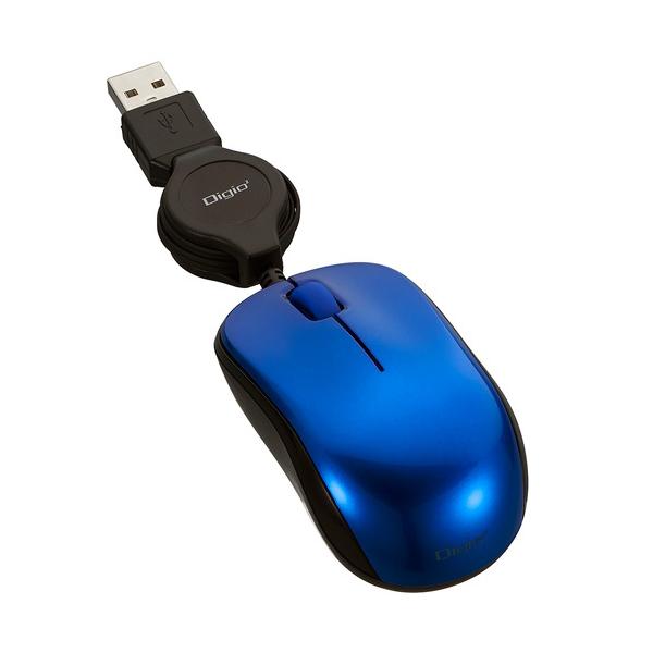 �i�J�o���V Digio2 �L�����^BlueLED�}�E�X 3�{�^�� ����^�C�v �u���[ MUS-UKT166BL