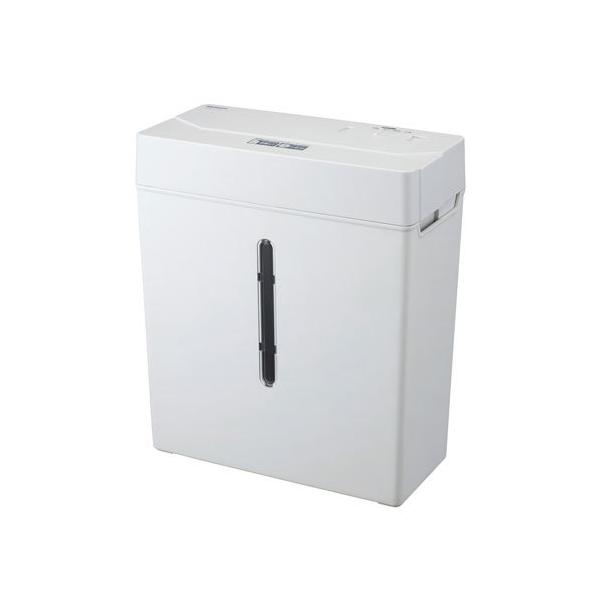 スリムデザインでコンパクトなパーソナルシュレッダ。●シンプル操作でらくらく細断。はじめてでも安心！簡単シュレッダ。●A4サイズの用紙を5枚まとめて細断できます。 ※ダストボックスは前面と背面どちらの向きでも使用できます。【商品詳細】本体寸法...