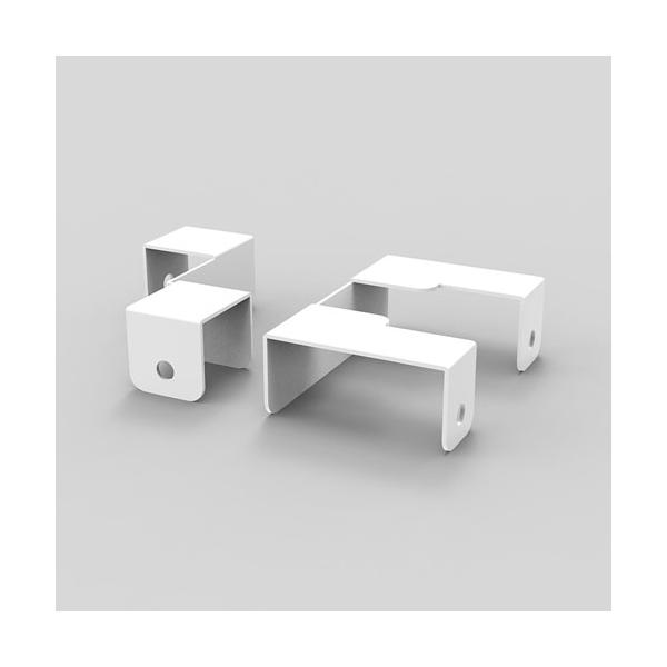 キャスター付きアクリルパーティション・オプション。コーナー(直角)連結可能。●連結部分に脚の段差を設ける事でスムーズな連結が可能です。■商品詳細本体寸法： 上金具/W79.2xD57.2xH25mm 下金具/W80xD53.4xH25mm本...