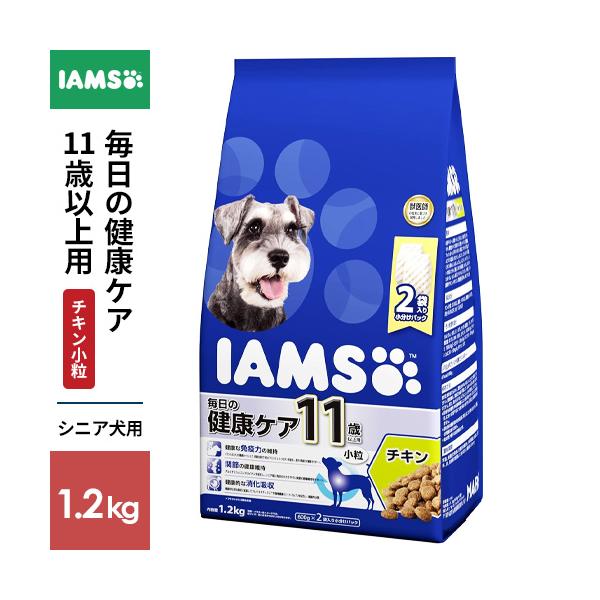 他サイト： マースジャパン アイムス IAMS 11歳以上用 毎日の健康ケア チキン 小粒 1.2kg 1080848の商品画像