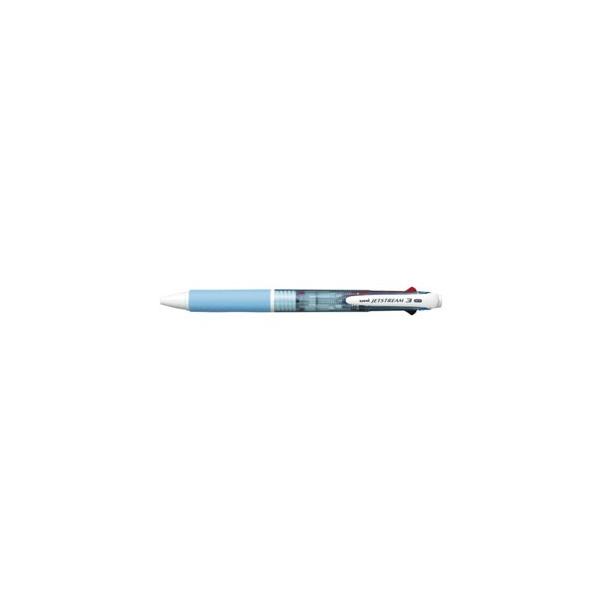三菱鉛筆 ジェットストリーム 3色ボールペン [黒/赤/青] 0.7mm 水色