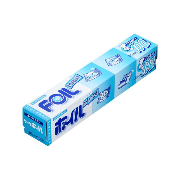 ■レストランやホテル、居酒屋などで大活躍！■丈夫なボックス型。■ロールストッパー機能。■分別不要の紙刃。■端末シール止め。■ノコ刃の位置改良。【仕様】箔厚12μ幅(cm)：30×長さ(m)：100材質：アルミニウム原産国：日本三菱アルミニウ...