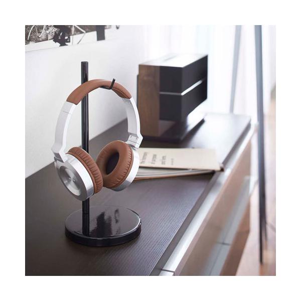 山崎実業 ヘッドホンスタンド ボーテス 丸型 ブラック