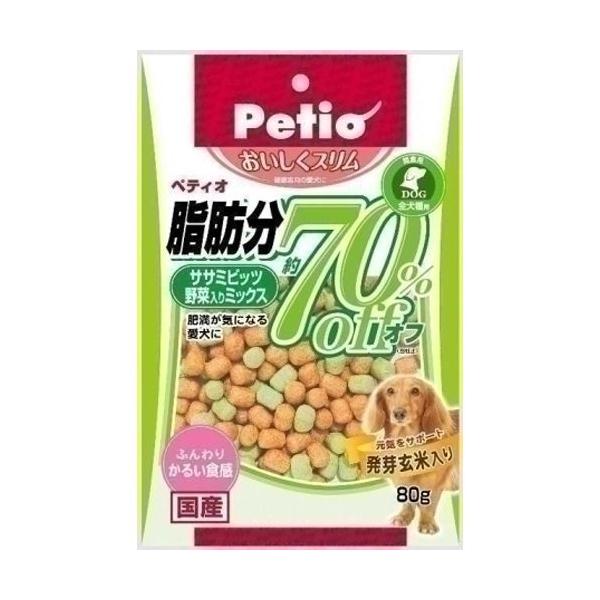 ペティオ Petio おいしくスリム 脂肪分約70%オフ ササミビッツ 野菜入りミックス 80g :4903588116155:webby shop  - 通販 - Yahoo!ショッピング