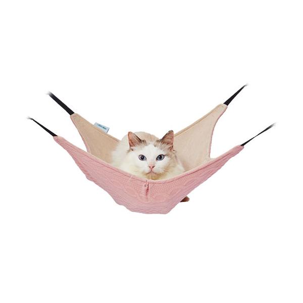 ペティオ Petio ニット生地の包まれにゃんモック ピンク