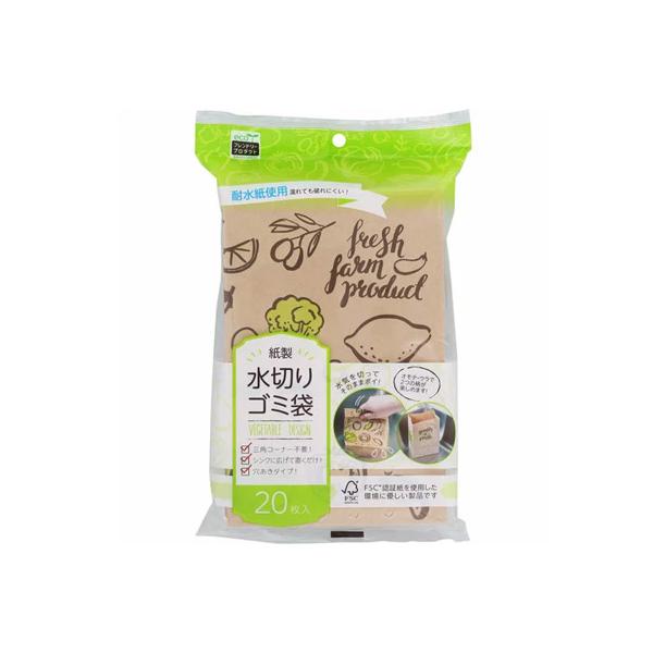 三角コーナーがいらない自立型水切りゴミ袋！■ 三角コーナーがいらない自立型水切りゴミ袋。■ 耐水紙使用で濡れても破れにくい。■ しっかり水分が絞れます。■ 環境配慮した原紙使用しています。※メーカーの都合により、パッケージ・仕様等は予告なく...