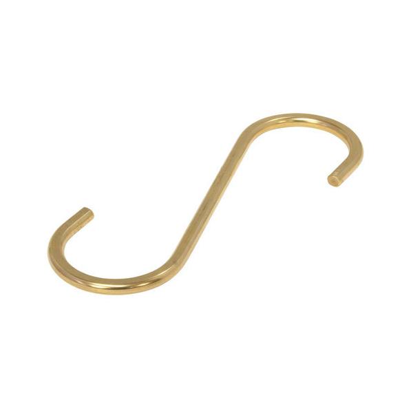 11周年記念イベントが フック S字 吊下げ金具 真鍮 アンティーク調 おしゃれ BRASS フラットSフック M 6個セット ブラスターンフックL