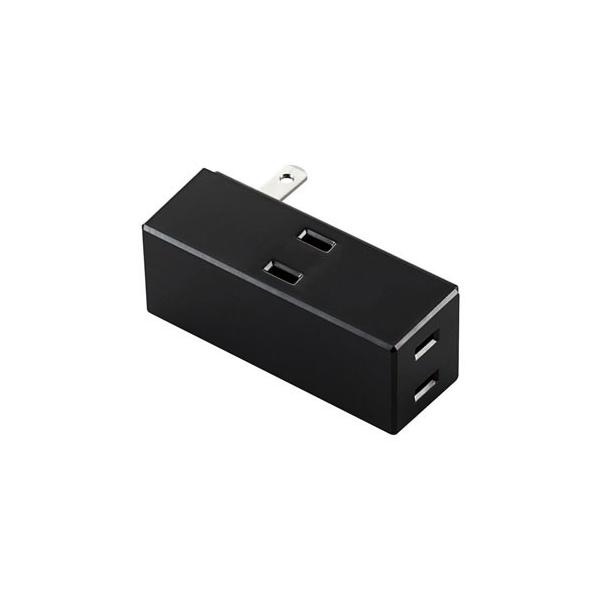 他サイト： 延長コード 電源タップ 2P 3個口 トリプルタップ 側面3個口タイプ 黒 T-TR04-2300BK エレコムの商品画像