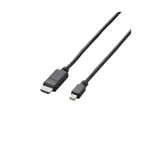 �G���R�� ELECOM Mini DisplayPort-HDMI�ϊ��P�[�u�� 2m �u���b�N AD-MDPHDMI20BK