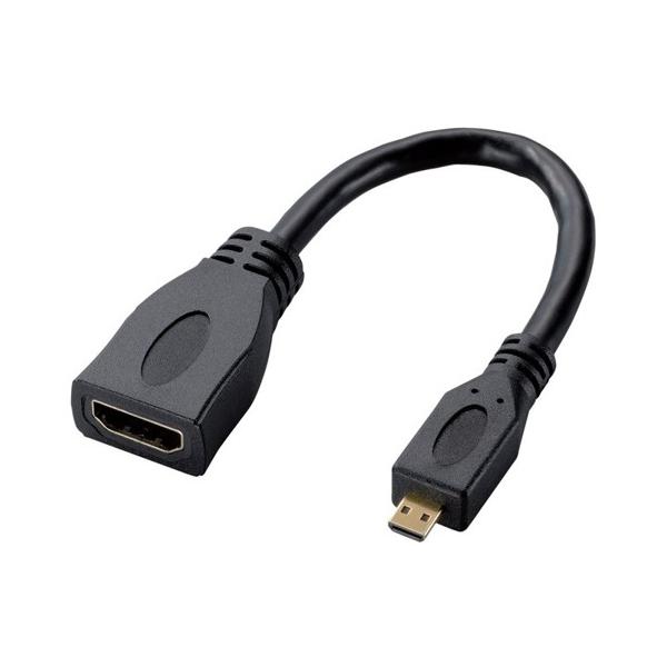 �|�X�g���� �G���R�� ELECOM HDMI�ϊ��P�[�u���i�^�C�vA-�^�C�vD�j AD-HDAD2BK