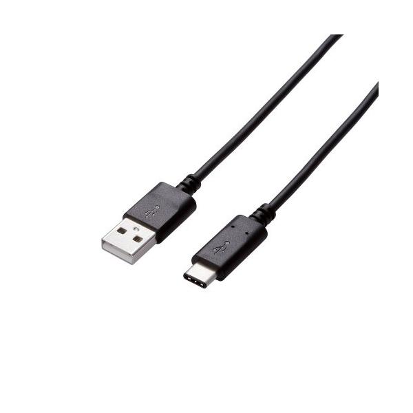 �G���R�� ELECOM USB2.0�P�[�u�� A-C�^�C�v �F�ؕi 3A�o�� 0.5m �u���b�N U2C-AC05NBK