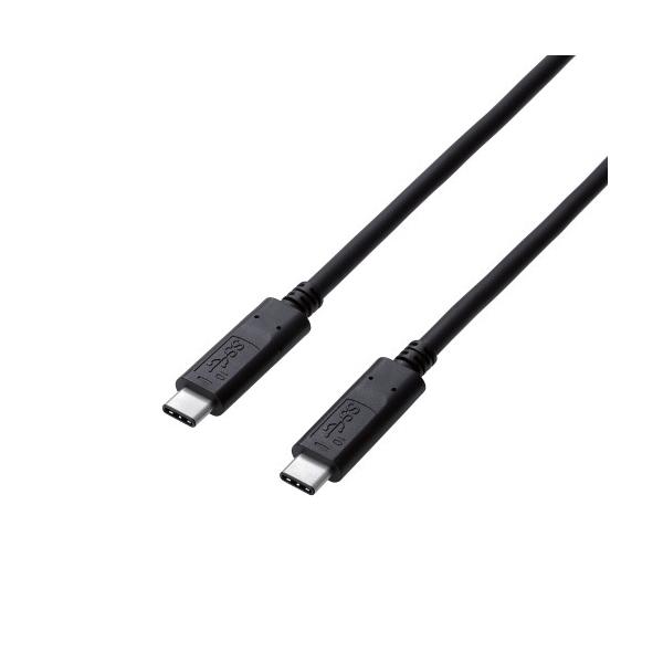 �G���R�� ELECOM USB3.1�P�[�u�� Gen2 C-C�^�C�v �F�ؕi PD�Ή� 5A�o�� 1.0m �u���b�N USB3-CC5P10NBK