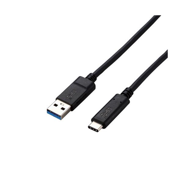 GR ELECOM USB3.1P[u Gen2 A-C^Cv Fؕi 3Ao 1.0m ubN USB3-AC10NBK