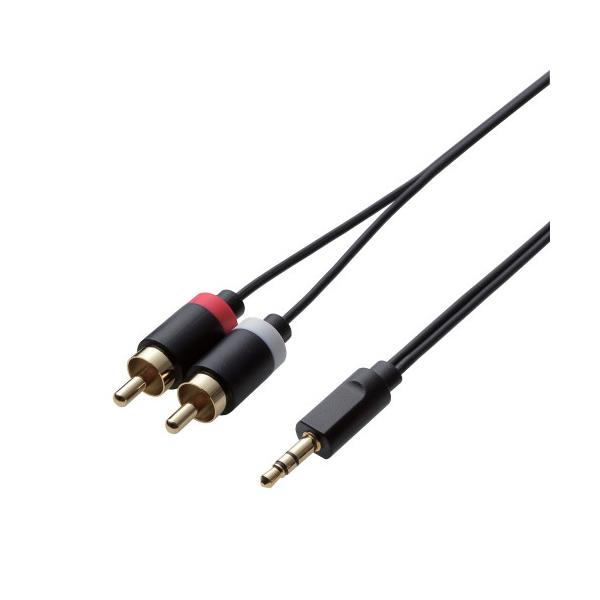 �G���R�� ELECOM AV�P�[�u�� ���y�`�� 3.5��-RCA�s���v���O×2 �u���b�N 2.0m DH-MWRN20