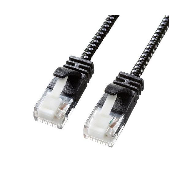 �T�����T�v���C �ߐ܂�h�~�J�e�S��6A�׌a���b�V��LAN�P�[�u�� 5m �u���b�N���z���C�g KB-T6AME-05BKW