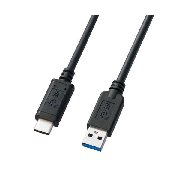 �T�����T�v���C USB3.1 Gen2 Type C-A�P�[�u���i1m�E�u���b�N�j KU31-CA10