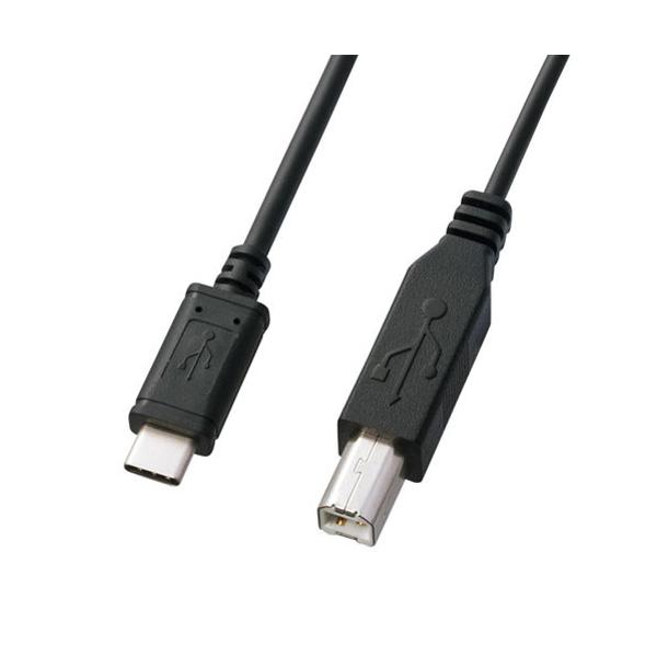 �T�����T�v���C USB2.0 Type C-B�P�[�u���i1m�E�u���b�N�j KU-CB10