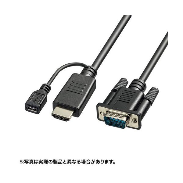 �T�����T�v���C HDMI-VGA�ϊ��P�[�u�� �u���b�N 1m KM-HD24V10