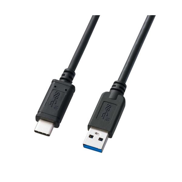 �T�����T�v���C USB3.1 Gen2 Type C-A�P�[�u�� �u���b�N 0.5m KU31-CA05
