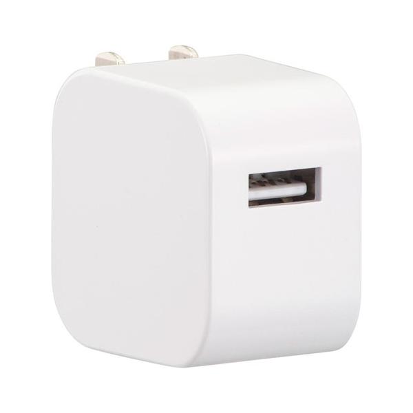オーム電機 USBアダプター Type-A 1A ホワイト HS-AU11E-W