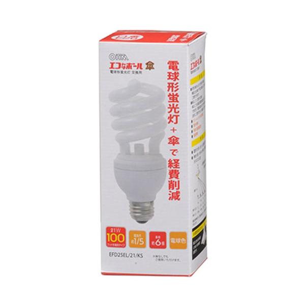 オーム電機 エコなボール 傘 交換球 電球形蛍光灯 E26 スパイラル形