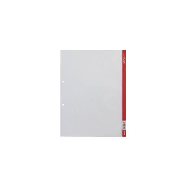 ■ 入数： 1枚■ 本体色(軸色)： 赤■ 穴数： 2穴■ 外寸： 縦303×横230mm■ シート厚： 0.2mm■ 材質： 本体＝再生PP■ 見出し付キングジム / きんぐじむ / KINGJIMファイルサプライ / 穴付きクリヤーホル...