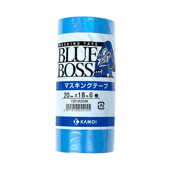カモ井加工紙 塗装用マスキングテープ BLUE BOSS 20mm×18m 6巻 : webby