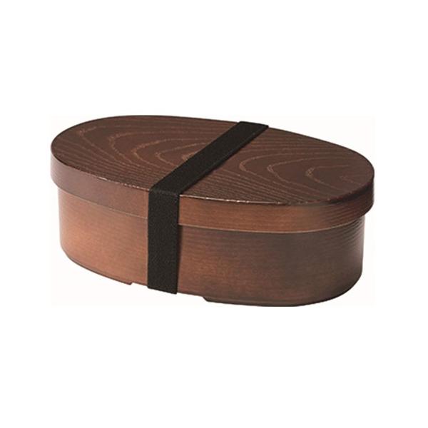 カクセー 曲げわっぱ風弁当箱 小判型 茶 TW-07 : webby shop