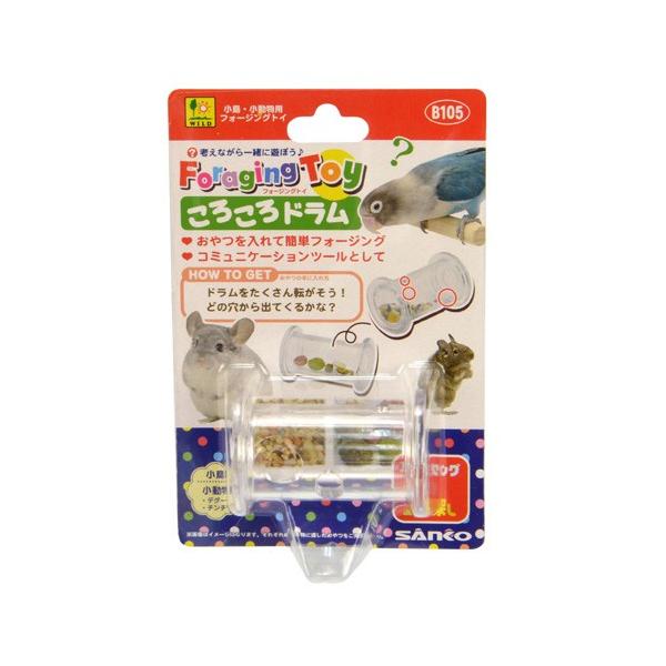 考えながら一緒に遊ぼう。エサ探しができる知育おもちゃとして。コミュニケーションツールとして。ドラムをたくさん転がそう！どの穴から出てくるかな？■ 材質/素材ポリカーボネート(PC)■ 商品使用時サイズ本体サイズ：約W60×D40×H40mm...