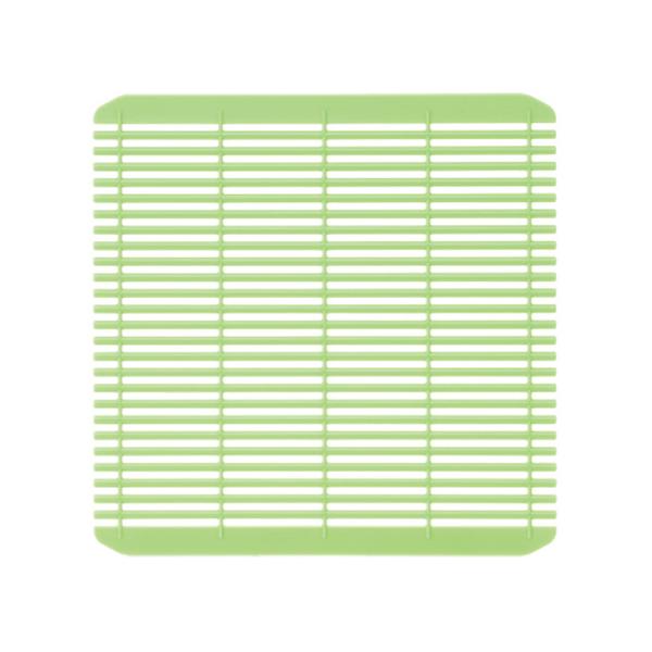 そばやうどん等の麺類の盛り付けに便利な角型すだれです。すだれの隙間が広い為、洗いやすく水切れが良く使いやすいです。外寸サイズ(mm)：170×170×2重量：38材質：ポリプロピレン樹脂食器洗浄機対応：可電子レンジ対応：可エンテック / え...